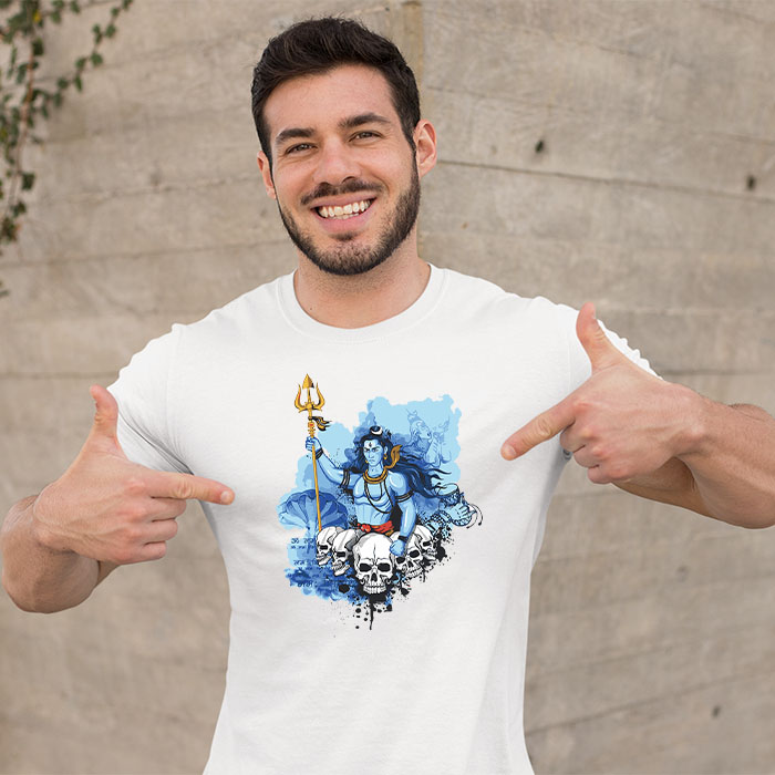 Rudra Avatar Of Shiva Printed T Shirt For Men – Buy Spiritual Products