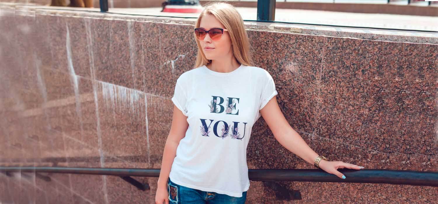 Be you text Graphic T Shirt For Women