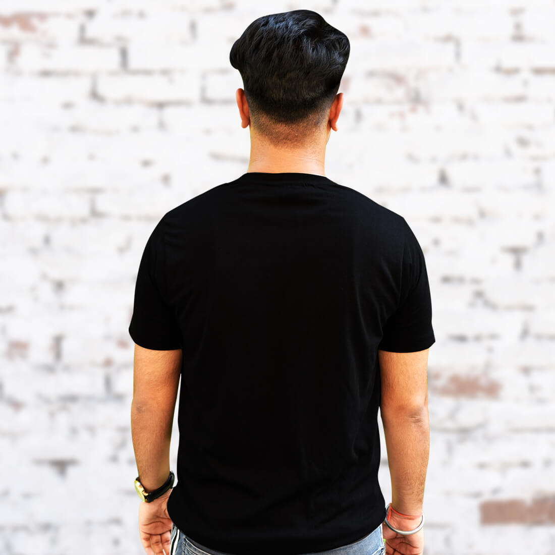 Shiv Shambho Design black T-Shirt Front and Back