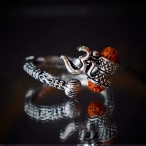 Lord Shiva OM Silver Thumb Ring