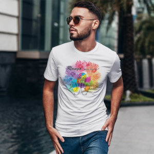 Holi Quotes round neck t shirt for men