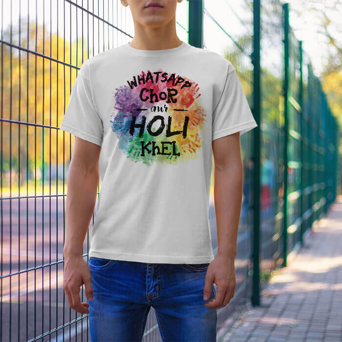 Holi Special Quotes men t-shirt