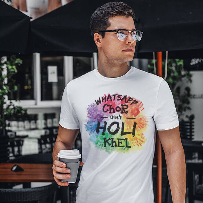 Holi Special Quotes t-shirt for men