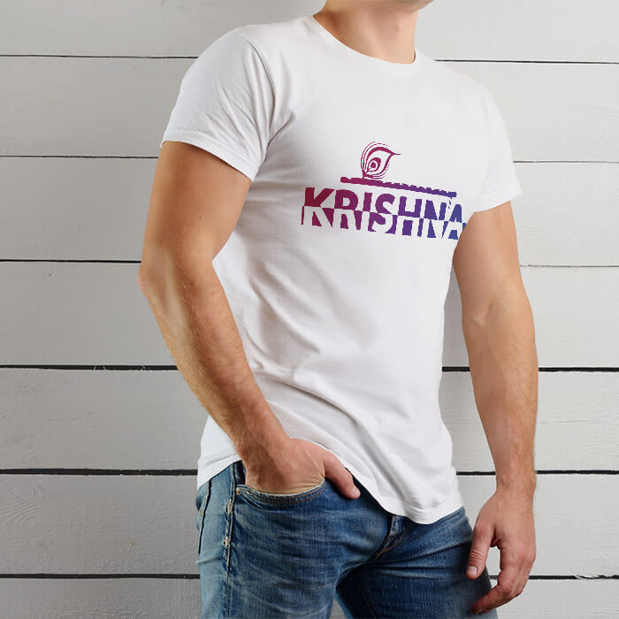 Krishna Murali white t shirt for men