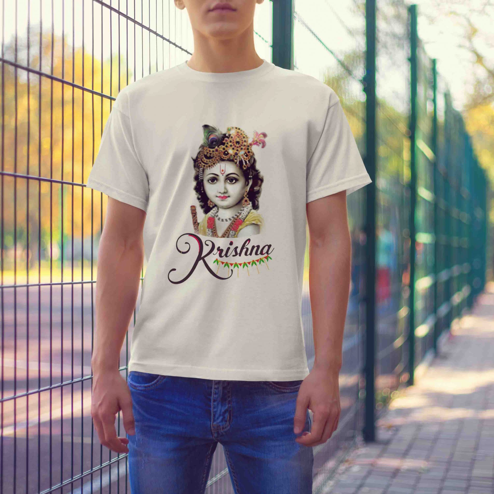 krishna printed t shirt