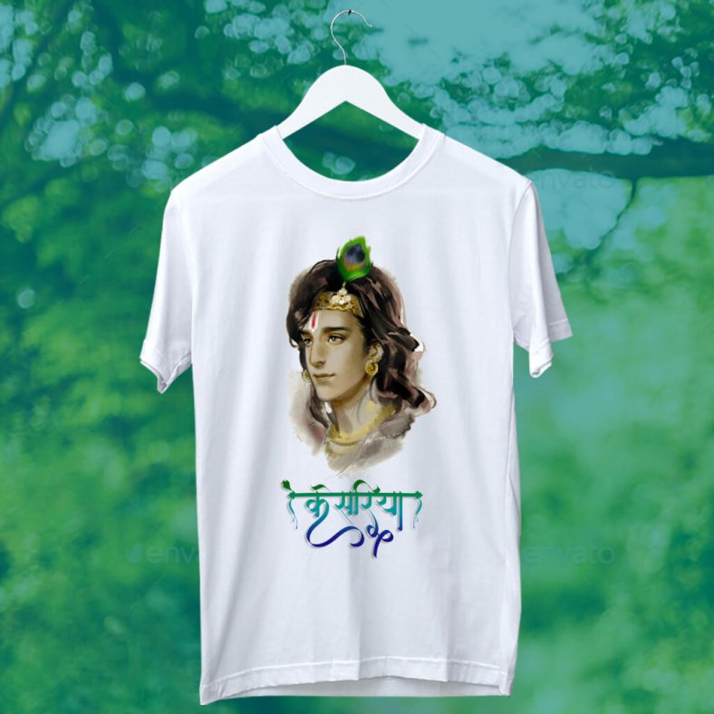 krishna printed t shirt