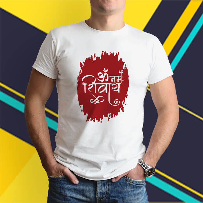 Best Om Namah Shivay printed t shirt for mens