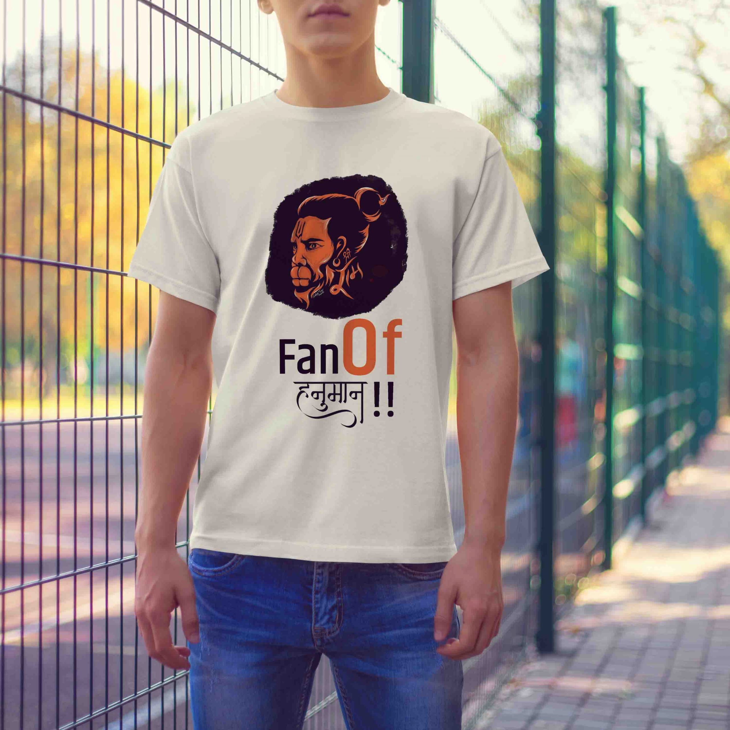 Fan of Hanuman white t-shirt for men
