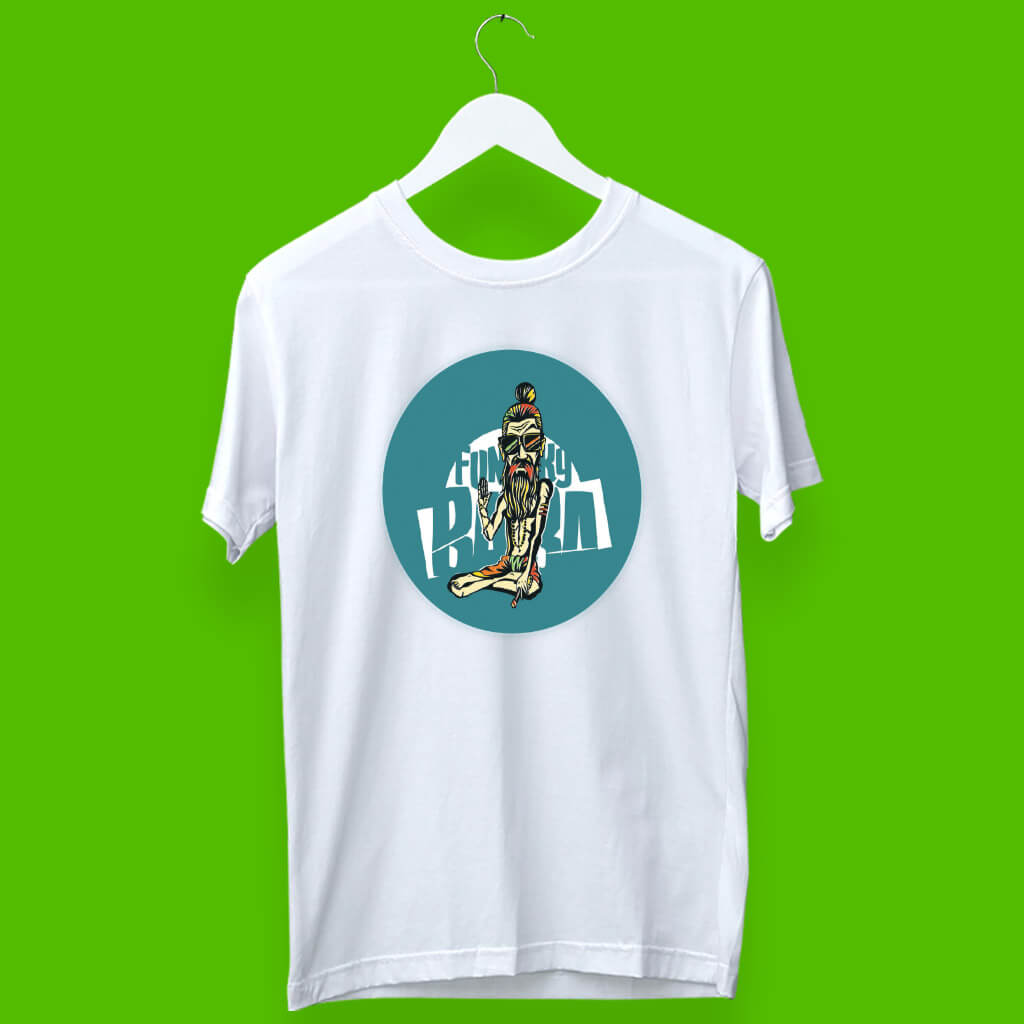 Funky Baba cool white t shirt (2)