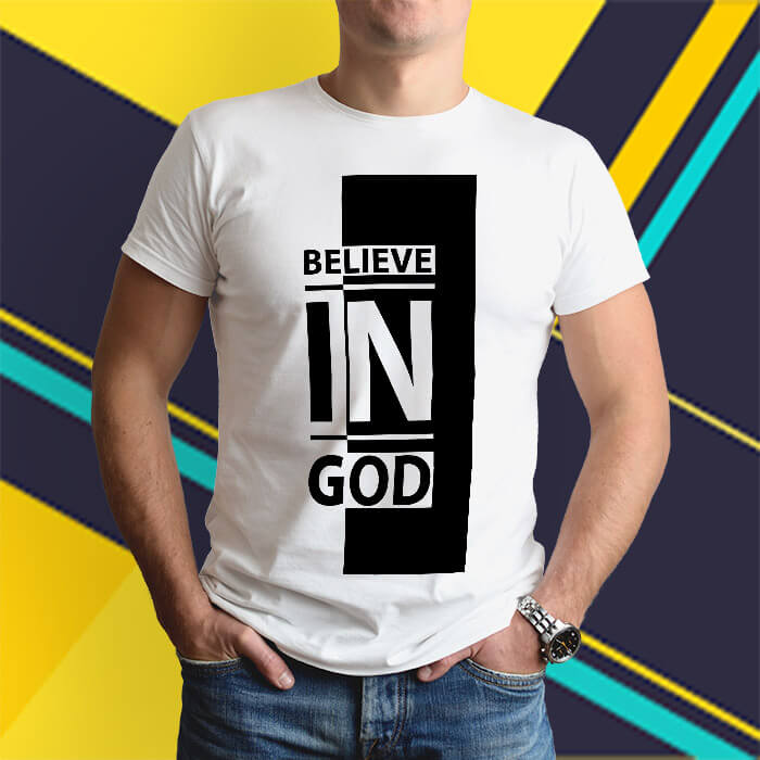 God quotes cool printed t shirt