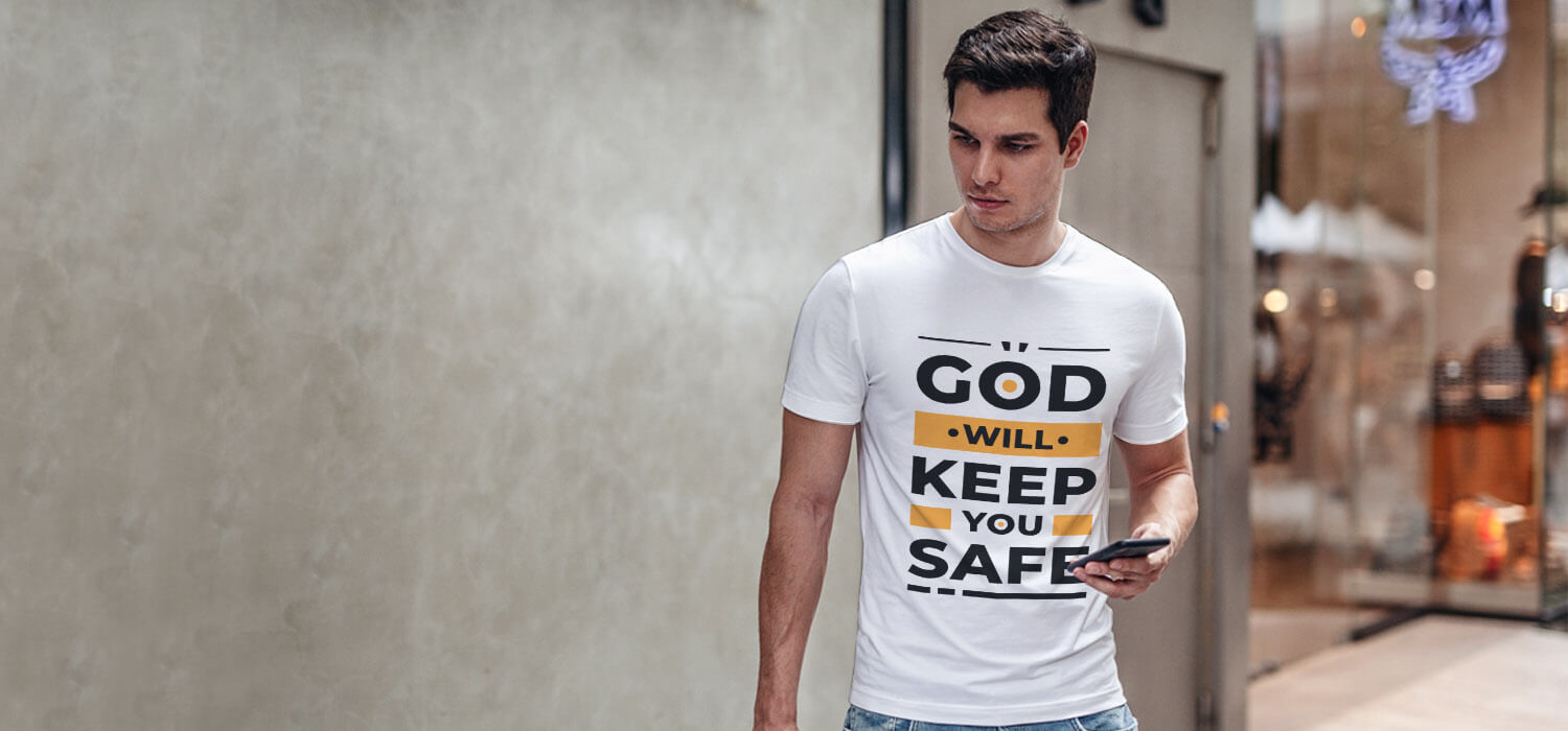 God quotes text on best t shirt