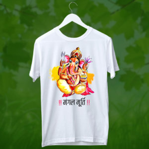 Mangal Murti Ganesh painting t shirt for men online
