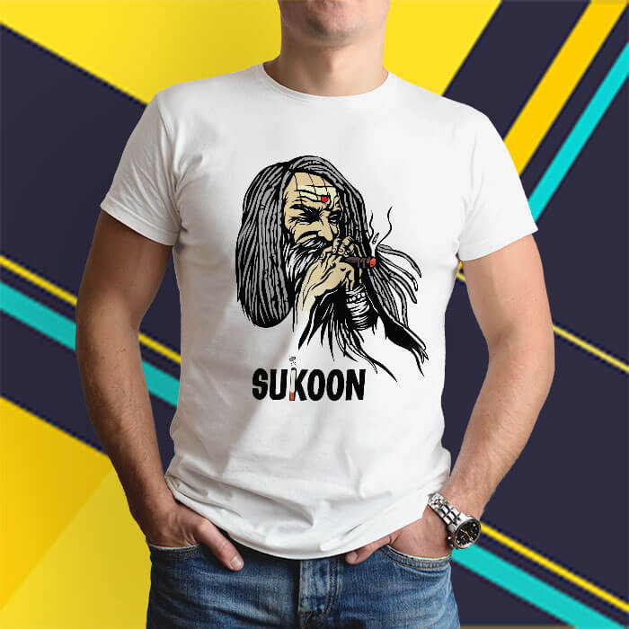 Stylsih Aghori with Sukoon t shirt for mens