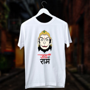 Hanuman Cartoon style printed white t shirt