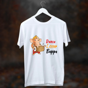 Dance lover quotes bappa printed white t shirt