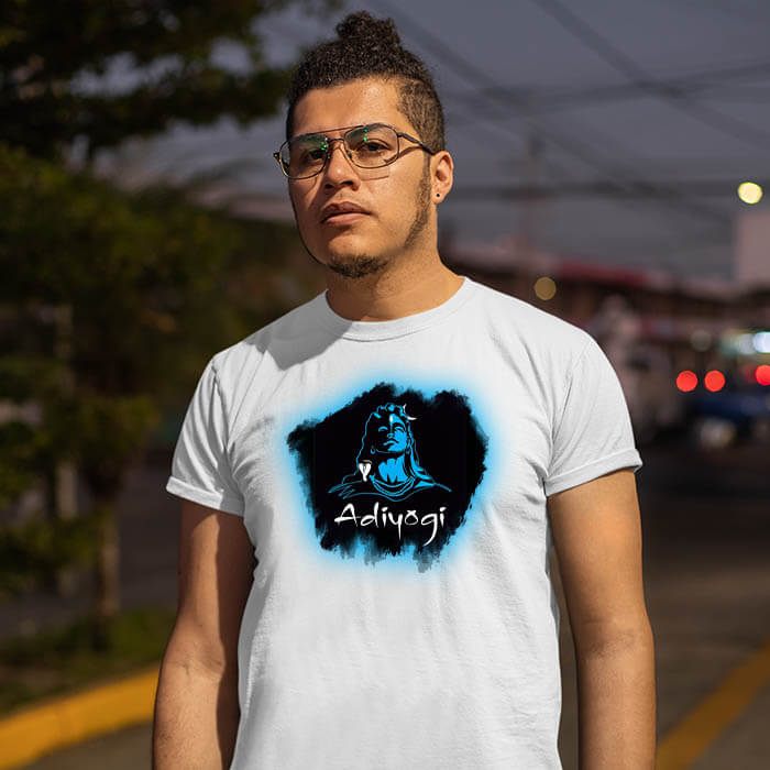 Adiyogi best design printed round neck t shirt for men