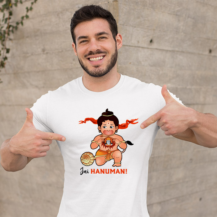 Bal Hanuman best images printed round neck t-shirt