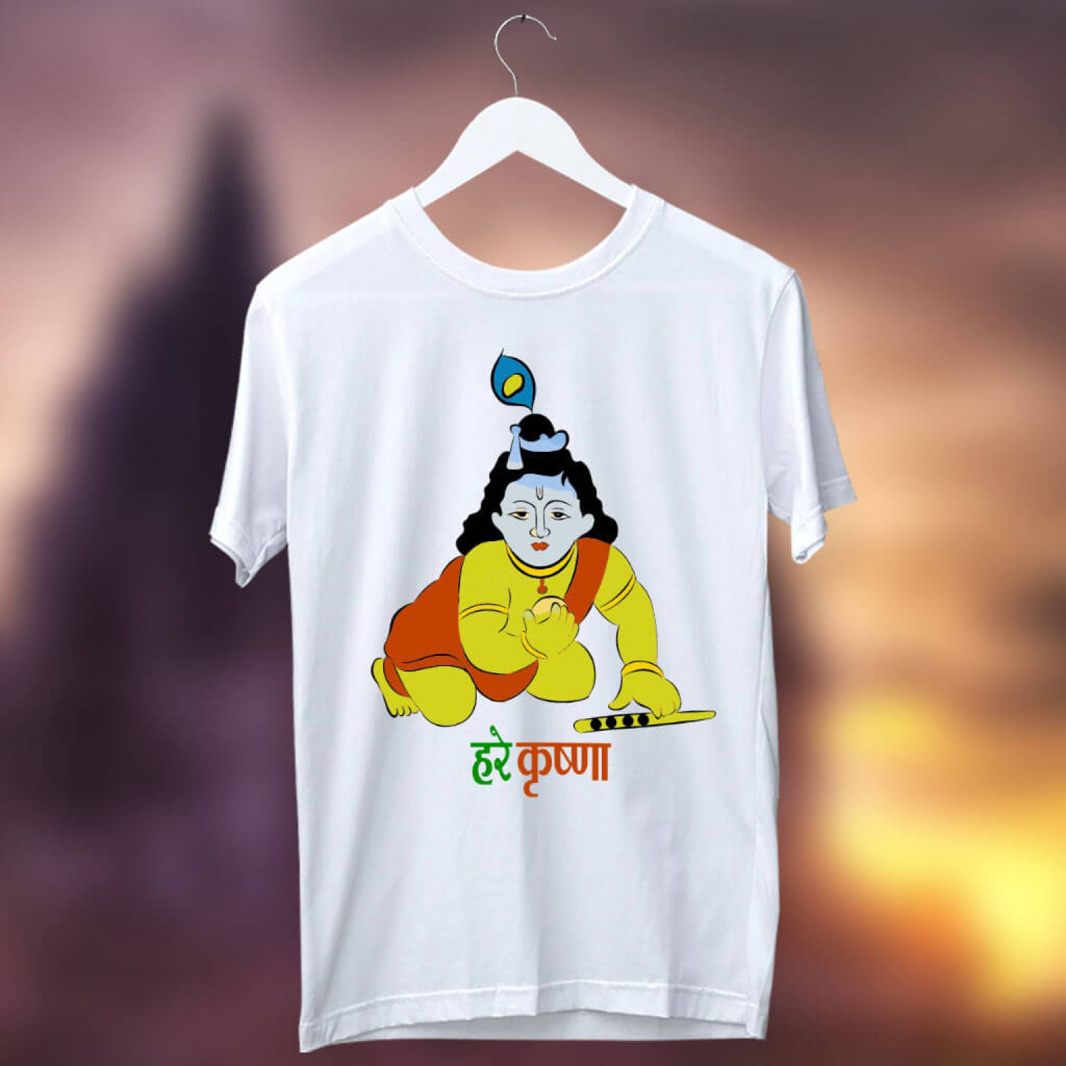 krishna printed t shirt