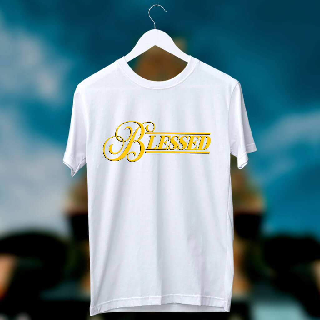 Blessed stylish printed t shirt for men