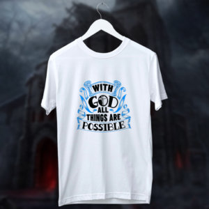 God motivational quotes printed white t shirt