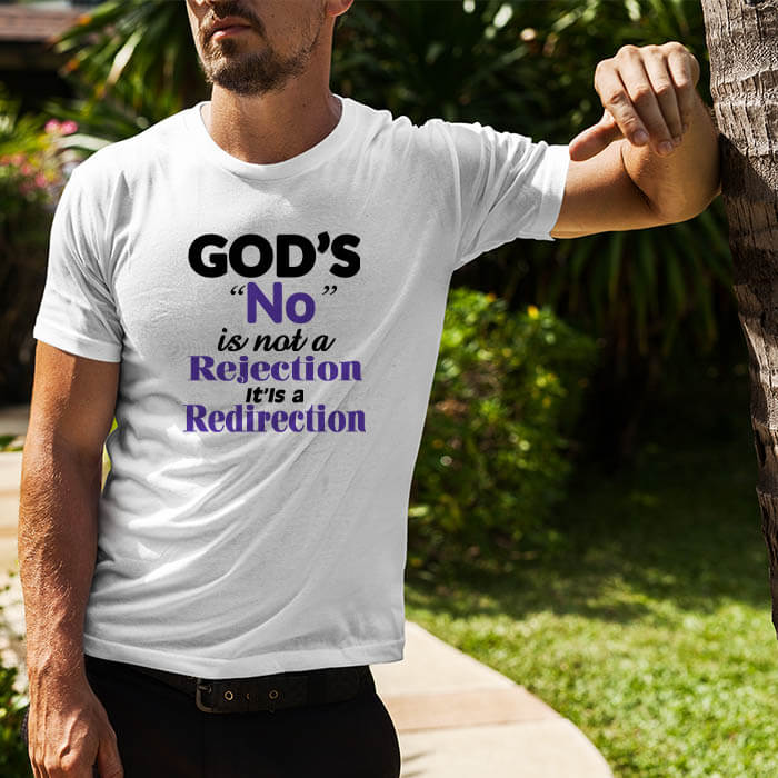 God quotes about hope and faith white color t shirt