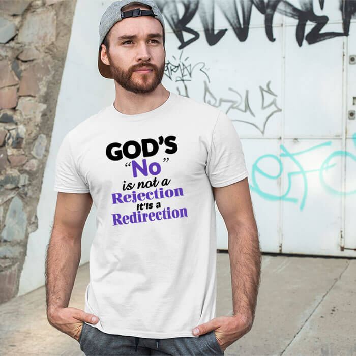 God quotes about hope and faith white round neck t shirt