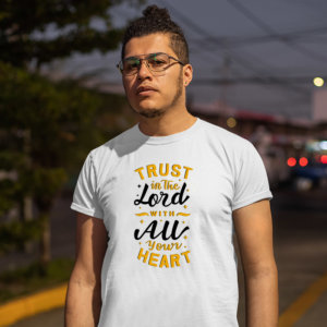 God quotes about life printed round neck t shirt for men