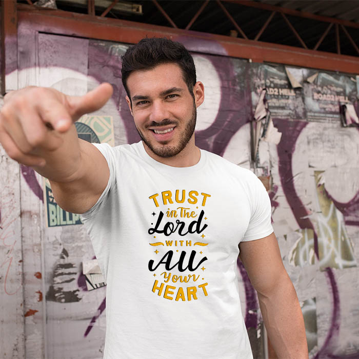 God quotes about life printed white round neck t shirt