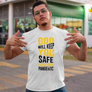 God quotes printed round neck t shirt for men