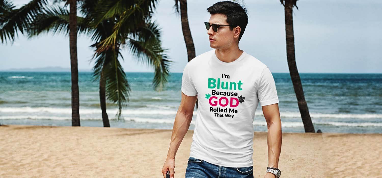 I am blunt quotes printed round neck t shirt