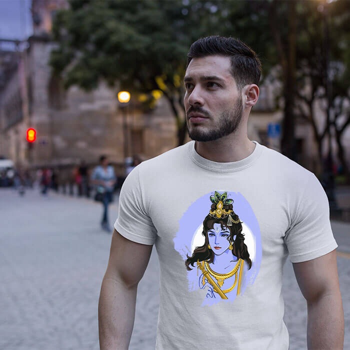 Krishna best images printed printed t-shirt for men