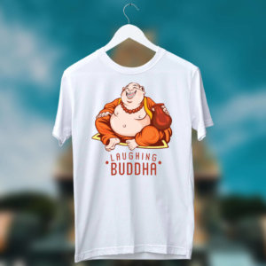 Laughing Buddha best printed white t shirt for men