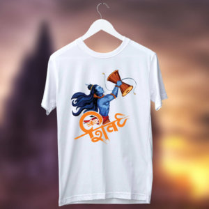 Lord Shiv best design painting white t shirt