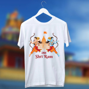 Lord rama best images with jay shree ram printed white t shirt