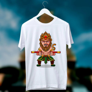 Monkey King cartoon printed white t shirt online