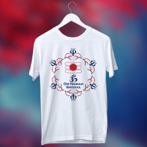 Shivling with om namah shivay printed t shirt for men