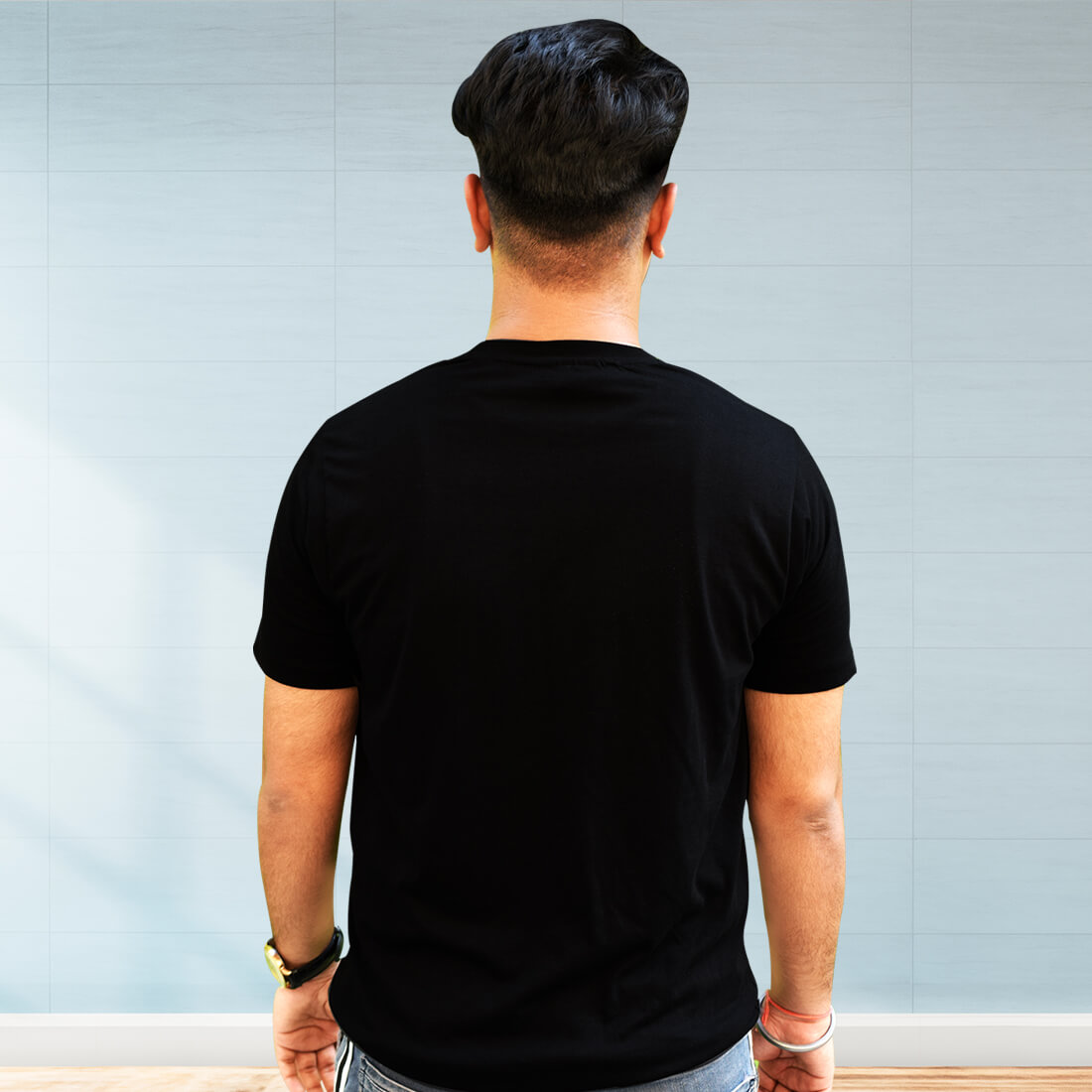 Adiyogi Images black T-Shirt Front and Back