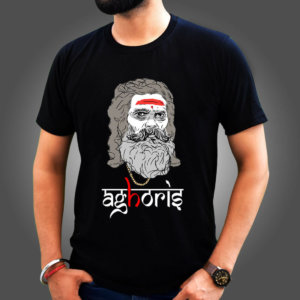 Aghoris Lifestyle Printed Black T-Shirt for Men