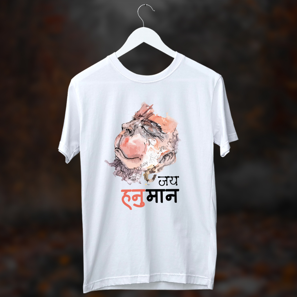 Best hanuman sketch printed t shirt online