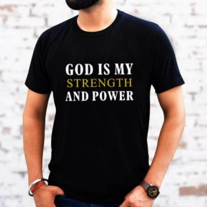 God Best Quotes Printed Black T-Shirt for Men