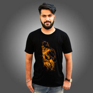 God Shiva Best Images Printed Black T Shirt