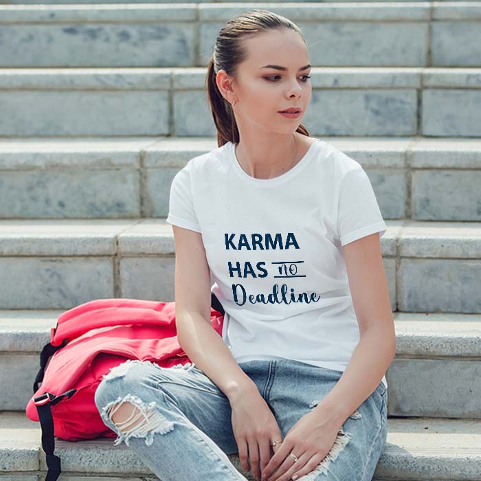 Infinity Karma t shirt for women
