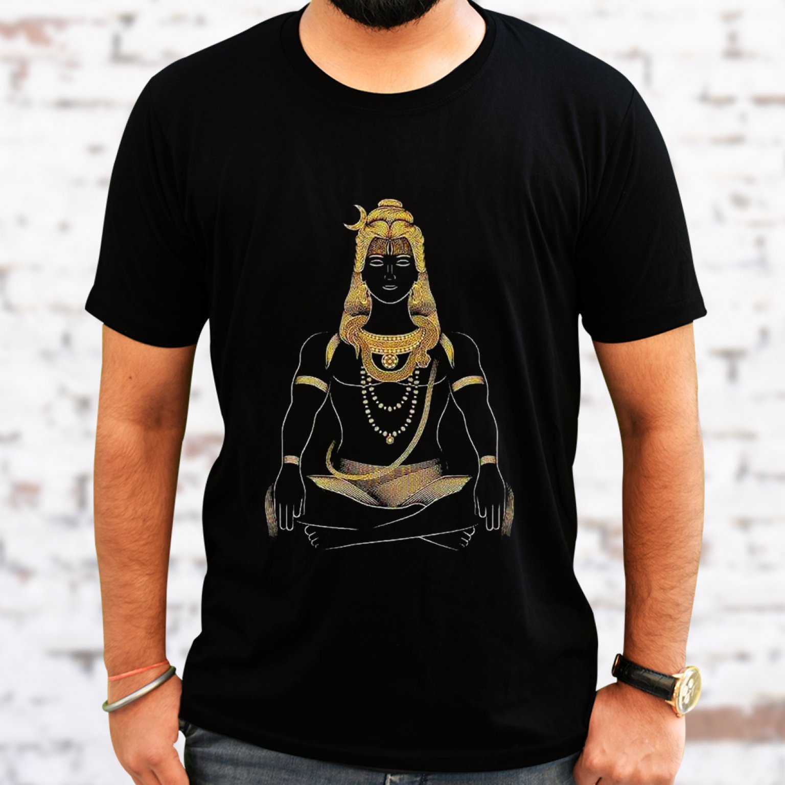 Lord Shiva Best Design Printed Black T Shirt Prabhubhakti