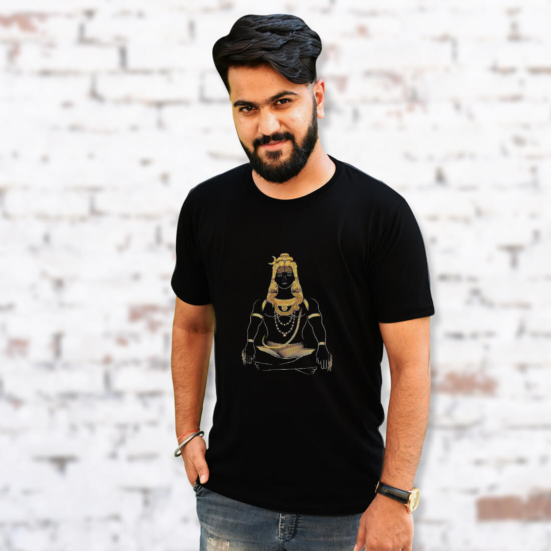 Lord Shiva Best Design Printed Black T Shirt