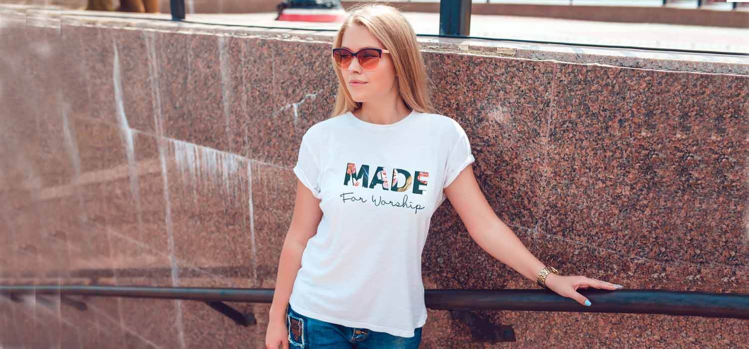 Made For Worship Printed T Shirt For Women Online