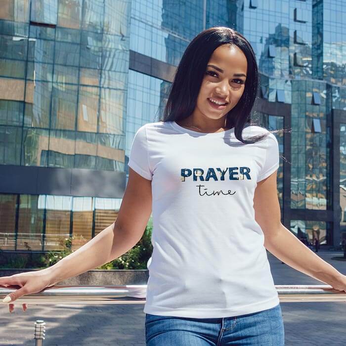 Prayer Time Graphic T Shirt For Women Online