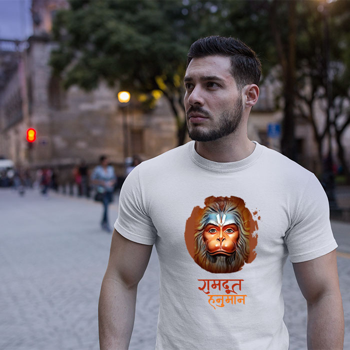 Ram Doot Hanuman printed gents t-shirt