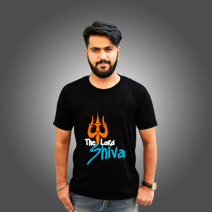 The Lord Shiva Printed Black T Shirt Men