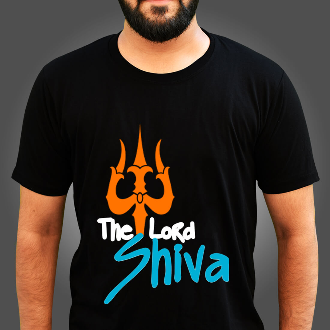 The Lord Shiva Printed Black T-Shirt for Men