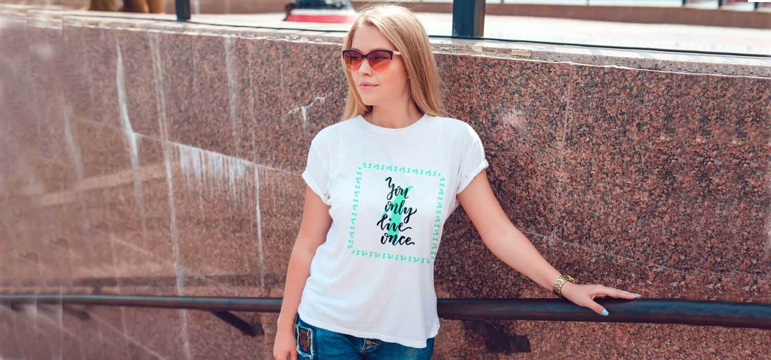 You Only Live Once Printed Women Round Neck White T-Shirt